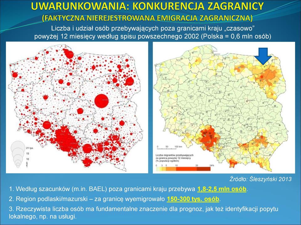 BAEL) poza granicami kraju przebywa 1,8-2,5 mln osób. 2.