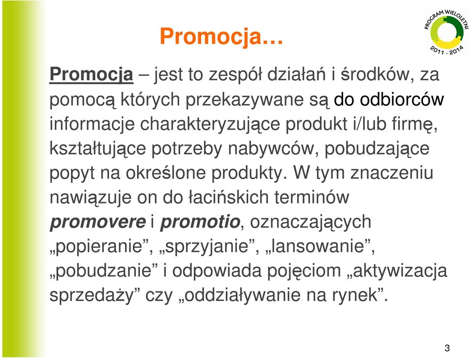 określone produkty.