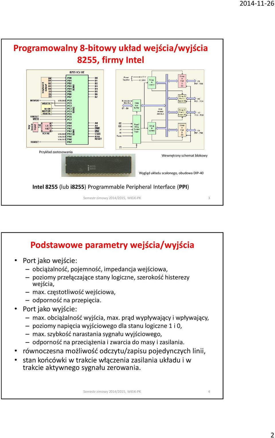wejścia, max. częstotliwość wejściowa, odporność na przepięcia. Port jako wyjście: max. obciążalność wyjścia, max.