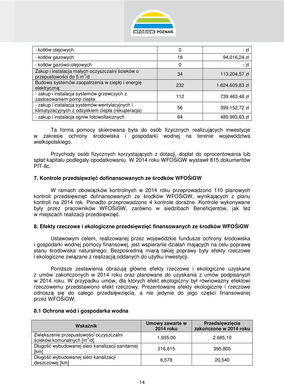 463,48 zł - zakup i instalacja systemów wentylacyjnych i klimatyzacyjnych z odzyskiem ciepła (rekuperacja) 56 399.152,72 zł - zakup i instalacja ogniw fotowoltaicznych 64 485.