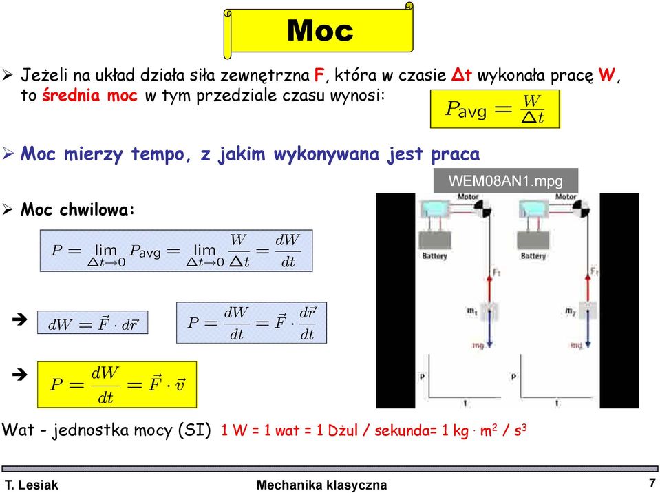 jakim wykonywana jest praca Moc chwilowa: WEM08AN1.