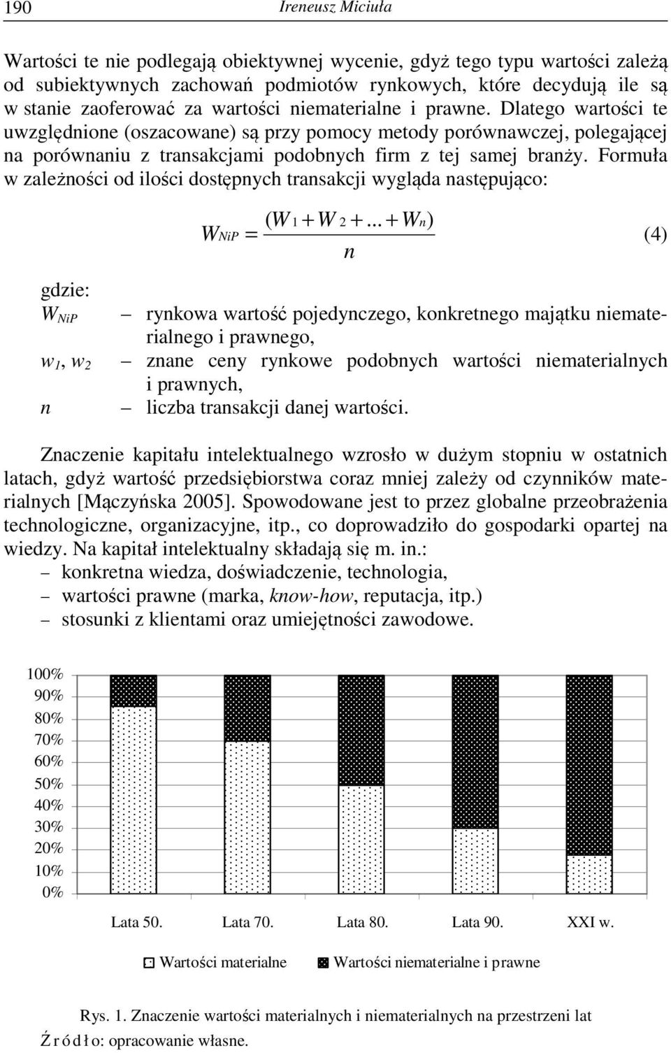 Formuła w zależności od ilości dostępnych transakcji wygląda następująco: gdzie: W NiP w 1, w 2 n W NiP ( W 1 + W 2 +.