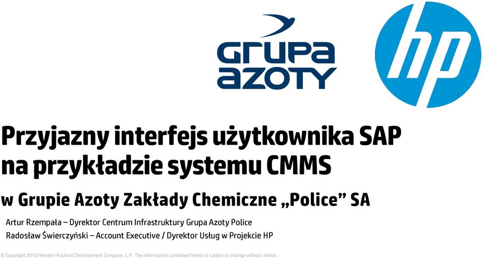 Rzempała Dyrektor Centrum Infrastruktury Grupa Azoty Police