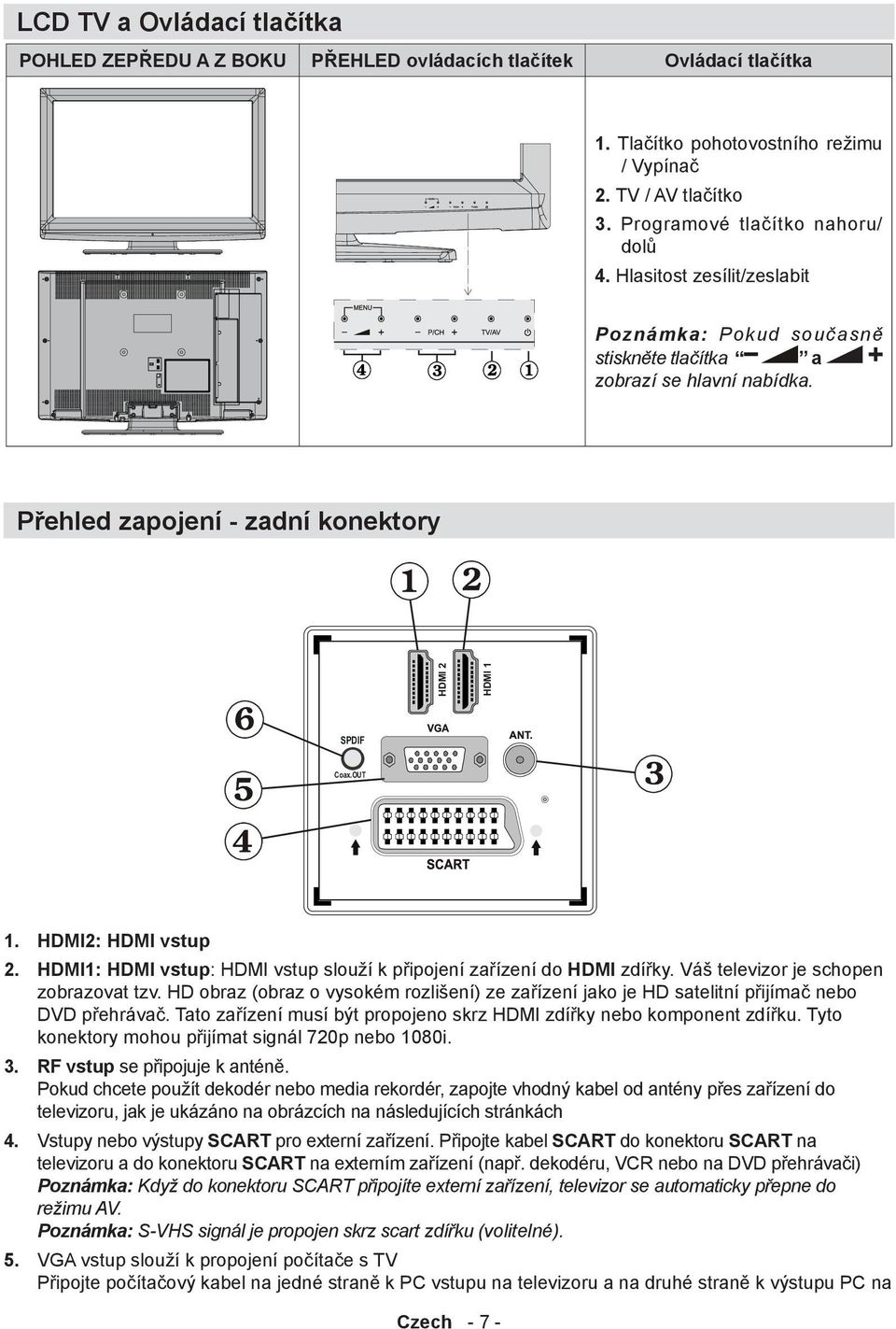 HDMI1: HDMI vstup: HDMI vstup slouží k připojení zařízení do HDMI zdířky. Váš televizor je schopen zobrazovat tzv.