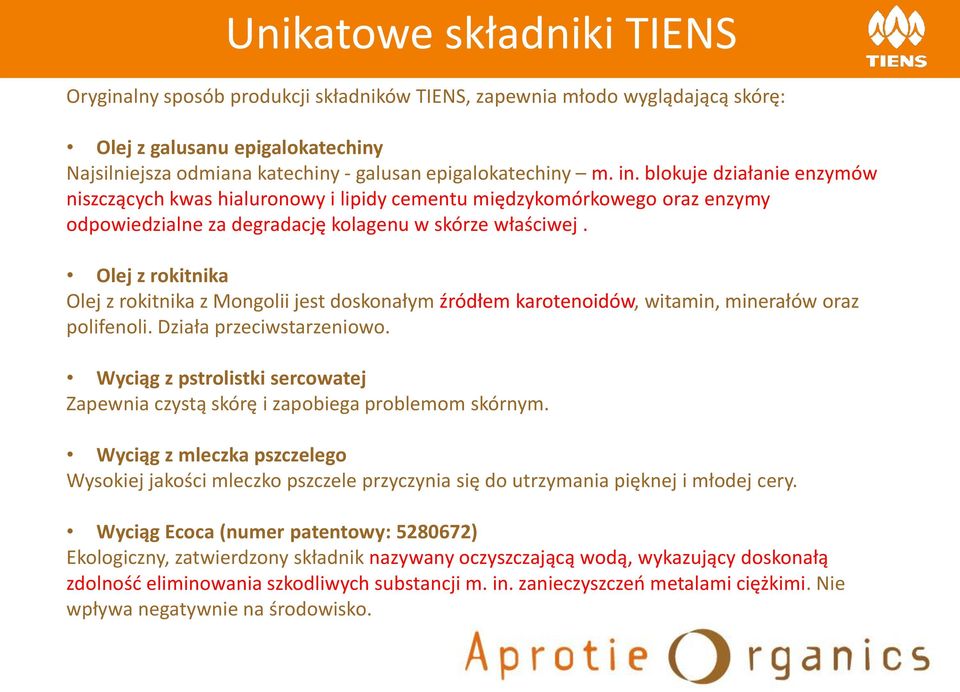 Olej z rokitnika Olej z rokitnika z Mongolii jest doskonałym źródłem karotenoidów, witamin, minerałów oraz polifenoli. Działa przeciwstarzeniowo.