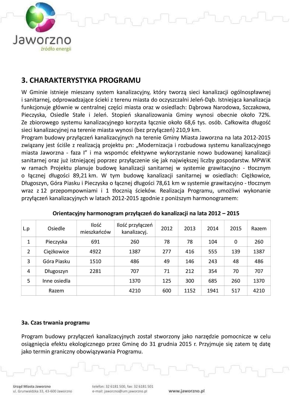 Stopień skanalizowania Gminy wynosi obecnie około 72%. Ze zbiorowego systemu kanalizacyjnego korzysta łącznie około 68,6 tys. osób.