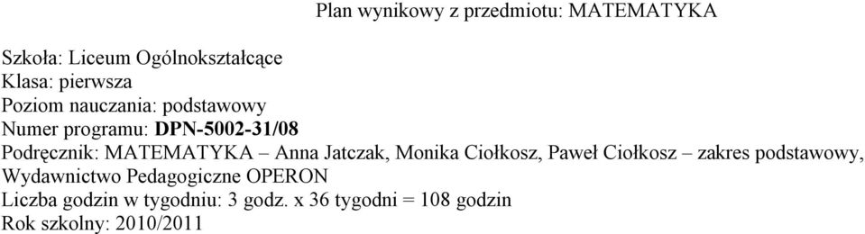 Jatczak, Monika Ciołkosz, Paweł Ciołkosz zakres podstawowy, Wydawnictwo Pedagogiczne