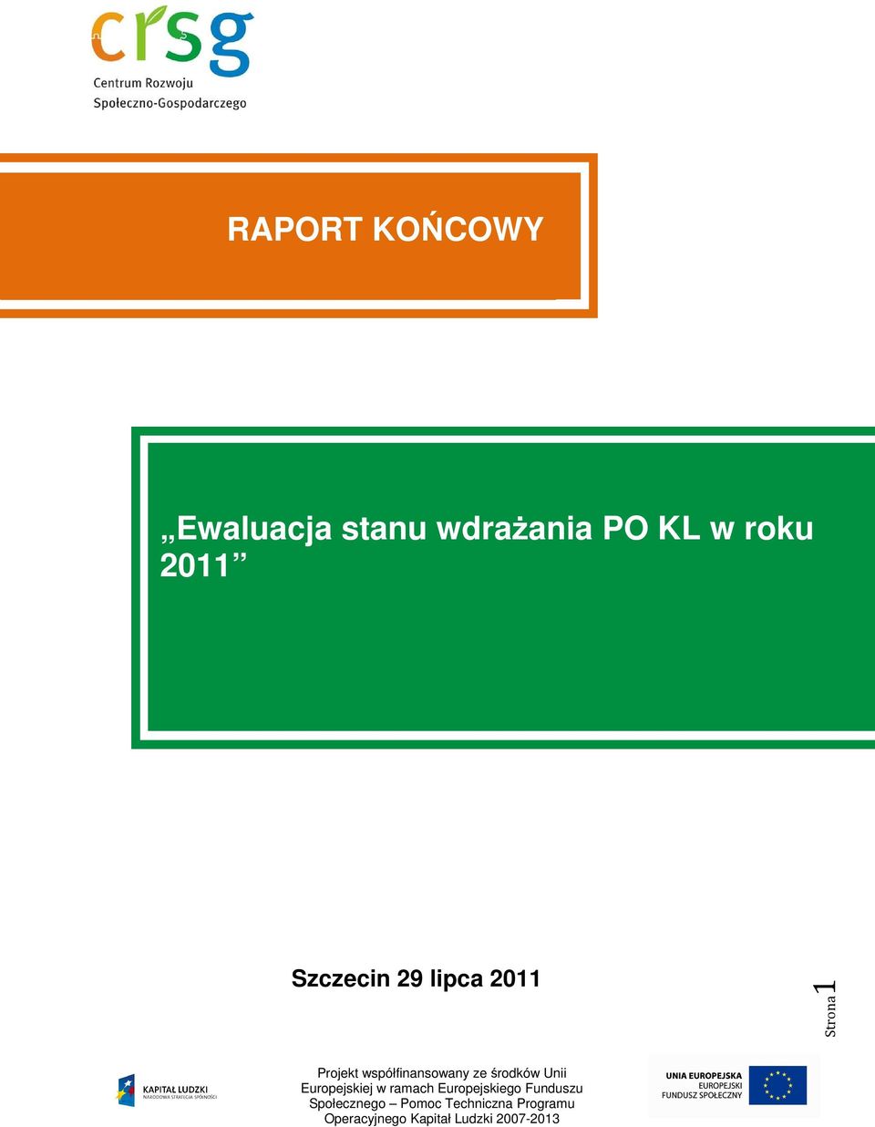 wdraŝania PO KL w roku