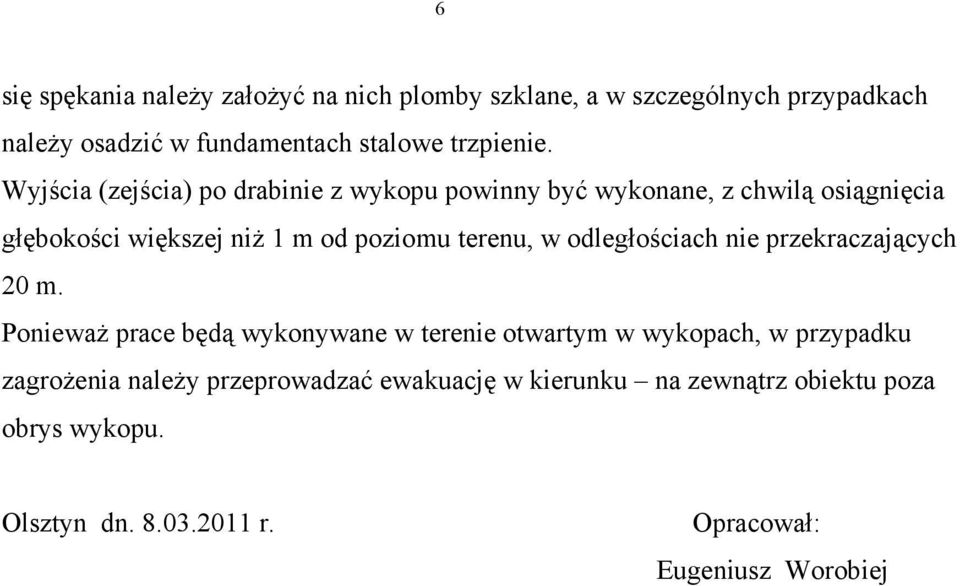 odległościach nie przekraczających 20 m.