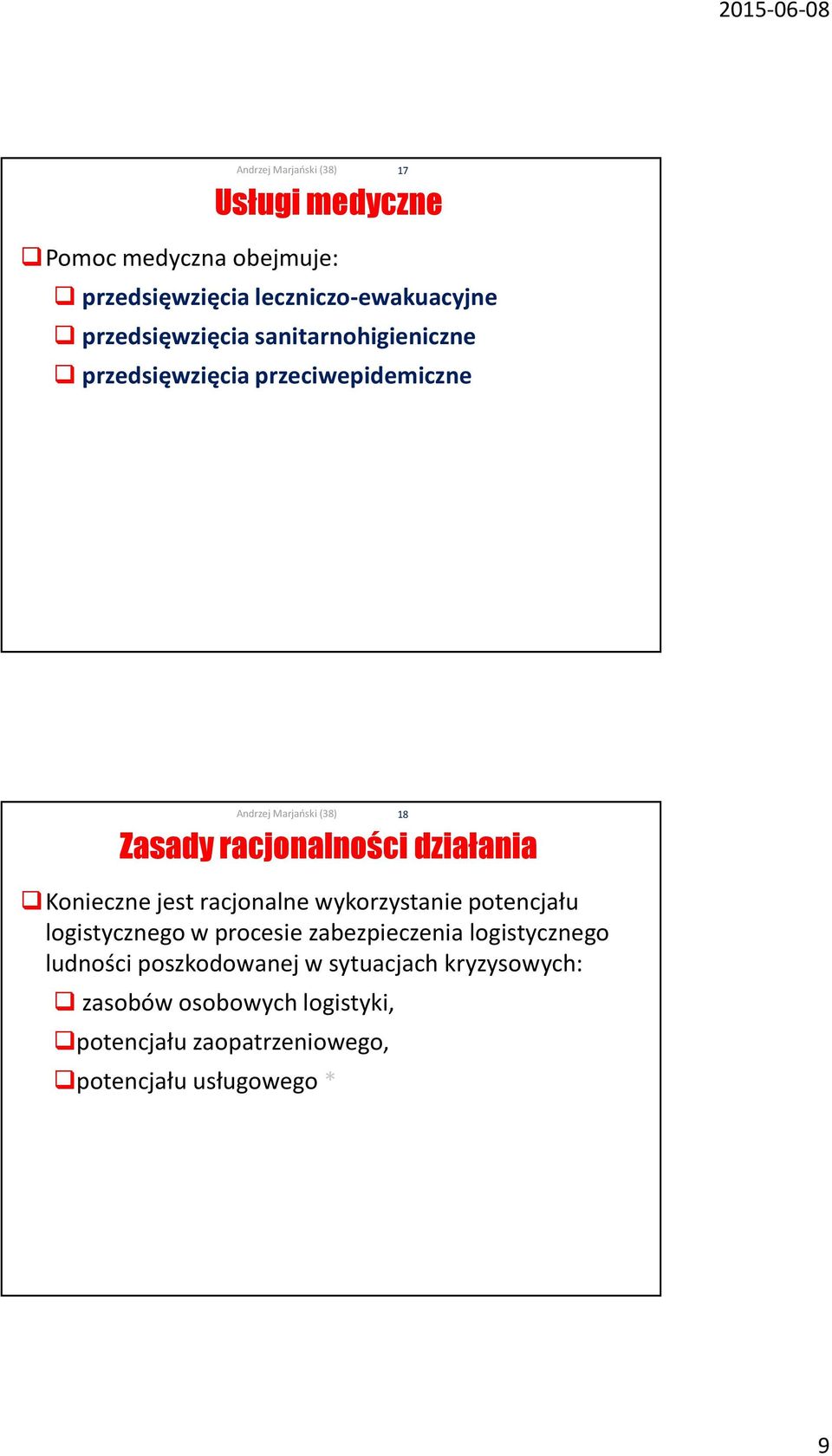 racjonalne wykorzystanie potencjału logistycznego w procesie zabezpieczenia logistycznego ludności