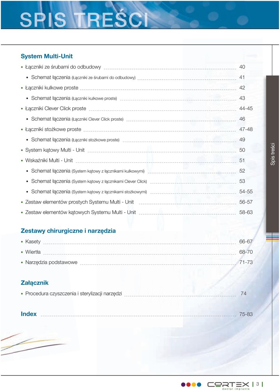 Wskaźniki Multi - Unit 51 Schemat łączenia (System kątowy z łącznikami kulkowymi) 52 Spis treści Schemat łączenia (System kątowy z łącznikami Clever Click) 53 Schemat łączenia (System kątowy z