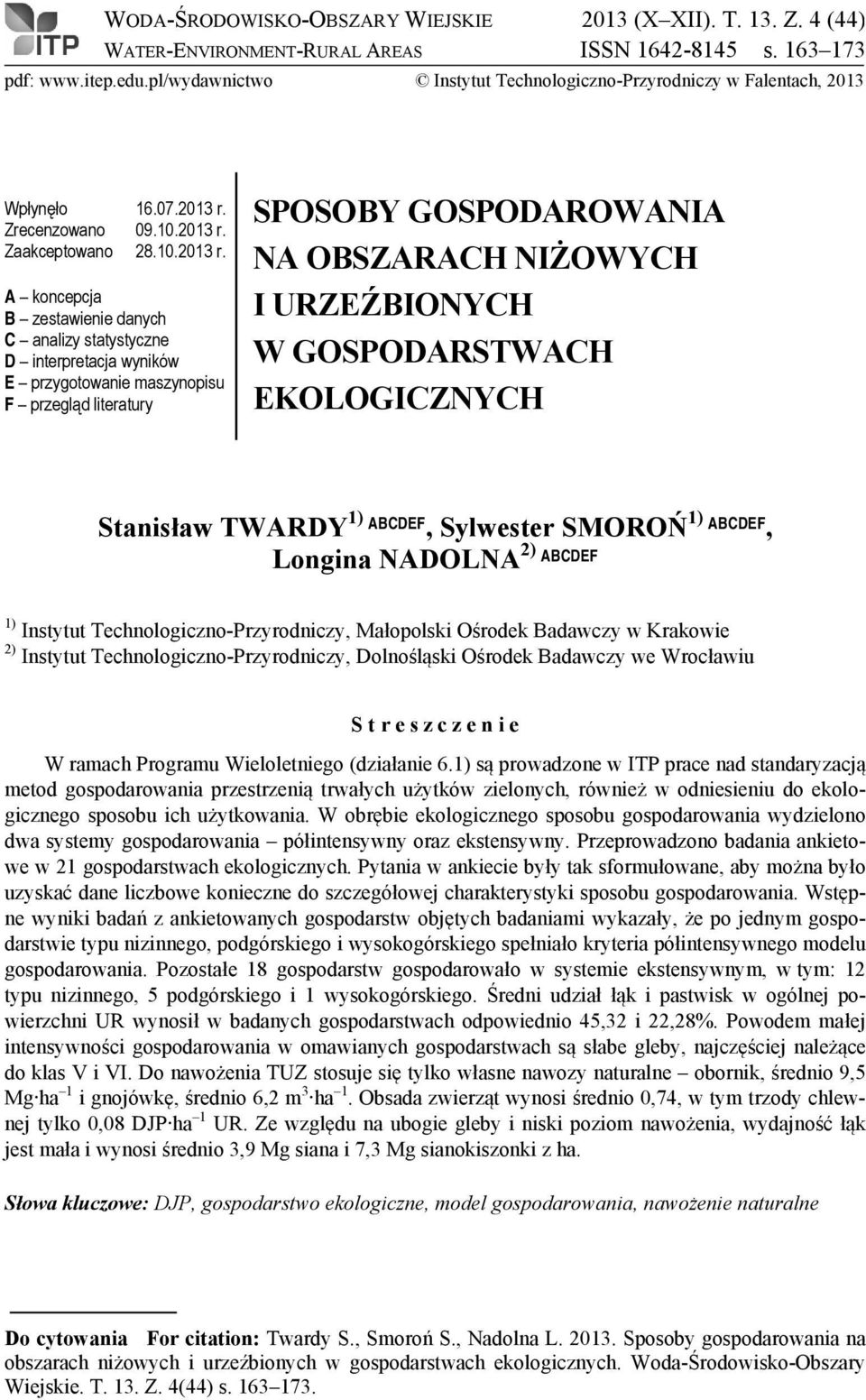 Zrecenzowano 09.10.2013 r.