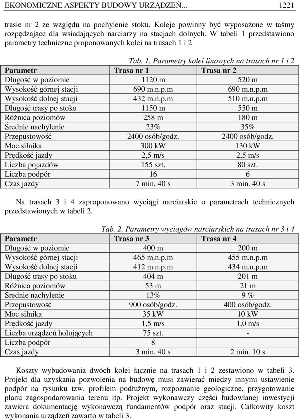 n.p.m 690 m.n.p.m Wysokość dolnej stacji 432 m.n.p.m 510 m.n.p.m Długość trasy po stoku 1150 m 550 m RóŜnica poziomów 258 m 180 m Średnie nachylenie 23% 35% Przepustowość 2400 osób/godz.