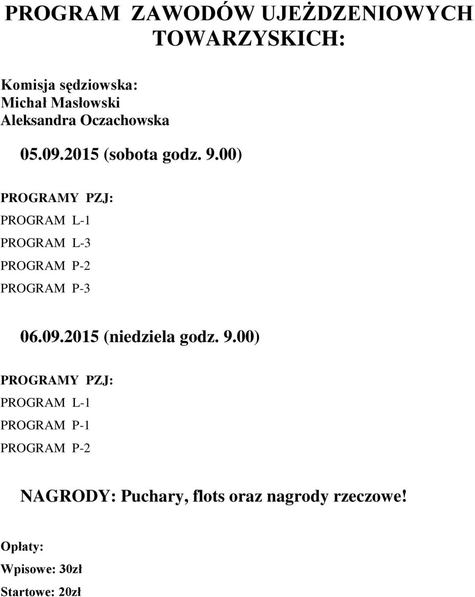 00) PROGRAMY PZJ: PROGRAM L-1 PROGRAM L-3 PROGRAM P-2 PROGRAM P-3 06.09.