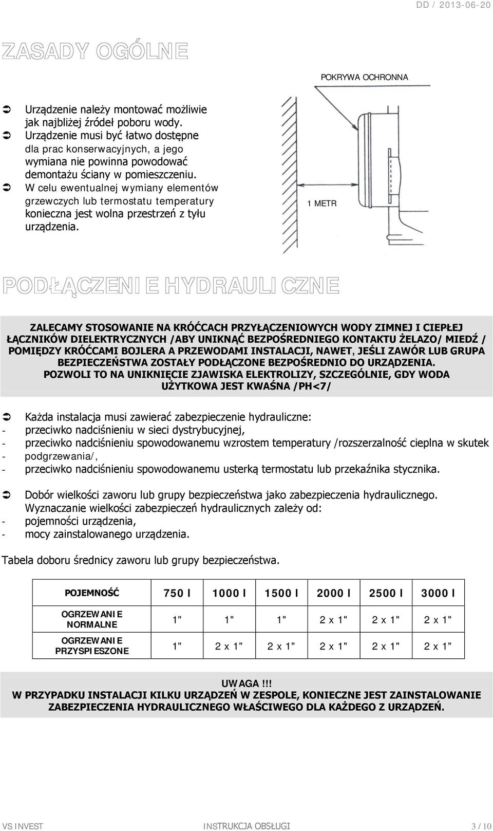 W celu ewentualnej wymiany elementów grzewczych lub termostatu temperatury konieczna jest wolna przestrzeń z tyłu urządzenia.