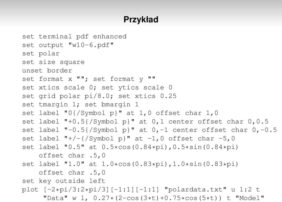 25 set tmargin 1; set bmargin 1 set label "0{/Symbol p}" at 1,0 offset char 1,0 set label "+0.5{/Symbol p}" at 0,1 center offset char 0,0.5 set label "-0.