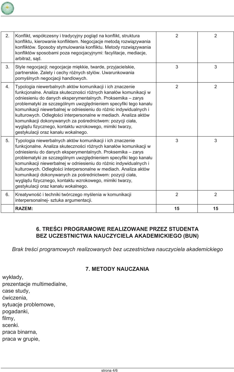 Zalety i cechy różnych stylów. Uwarunkowania pomyślnych negocjacji handlowych. 4. Typologia niewerbalnych aktów komunikacji i ich znaczenie funkcjonalne.