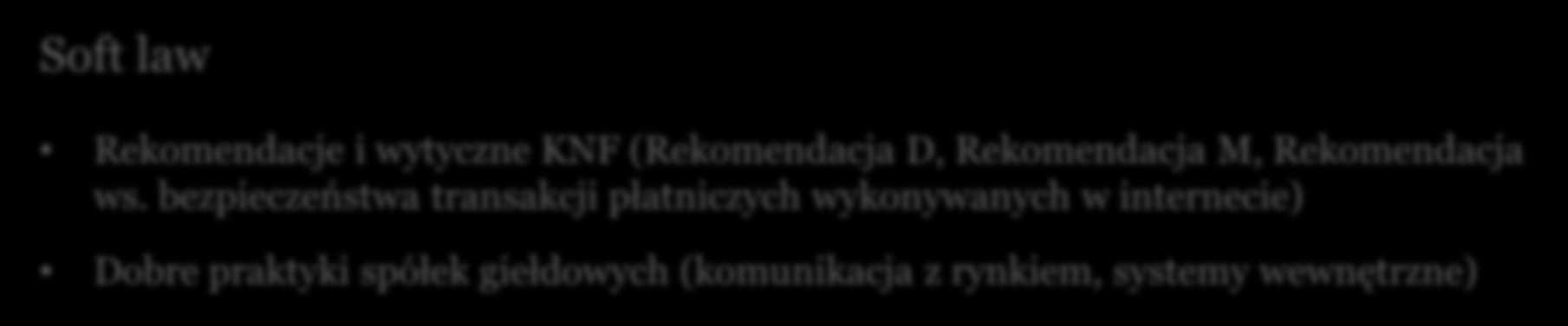 Przepisy i wytyczne Przepisy Ustawa z 29 sierpnia 1997 - Prawo bankowe Ustawa z 29 sierpnia 1997 r. o ochronie danych osobowych Konwencja Rady Europy z 23 listopada 2001 r. o cyberprzestępczości.