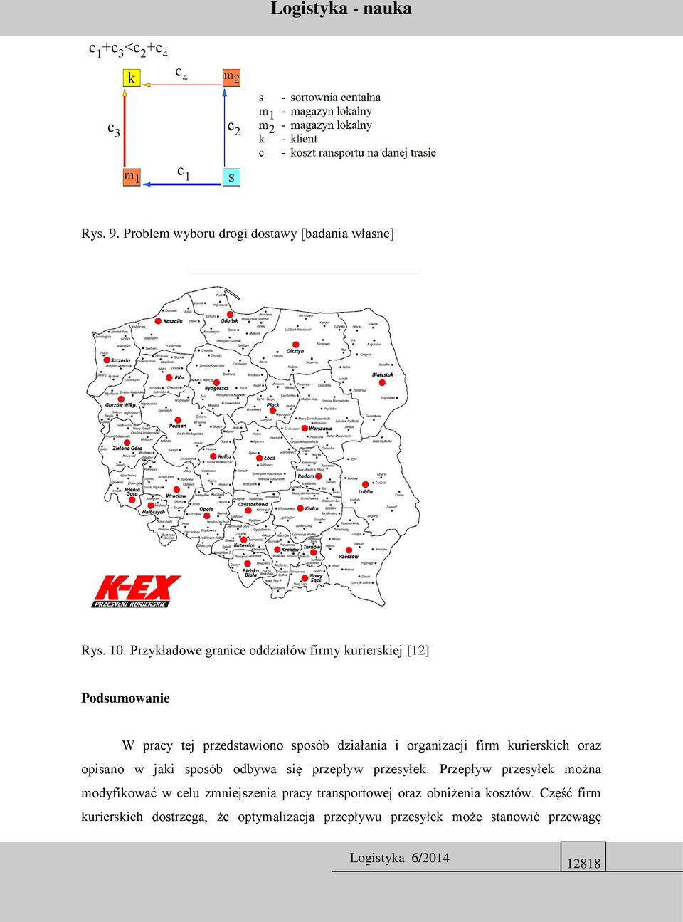 organizacji firm kurierskich oraz opisano w jaki sposób odbywa się przepływ przesyłek.