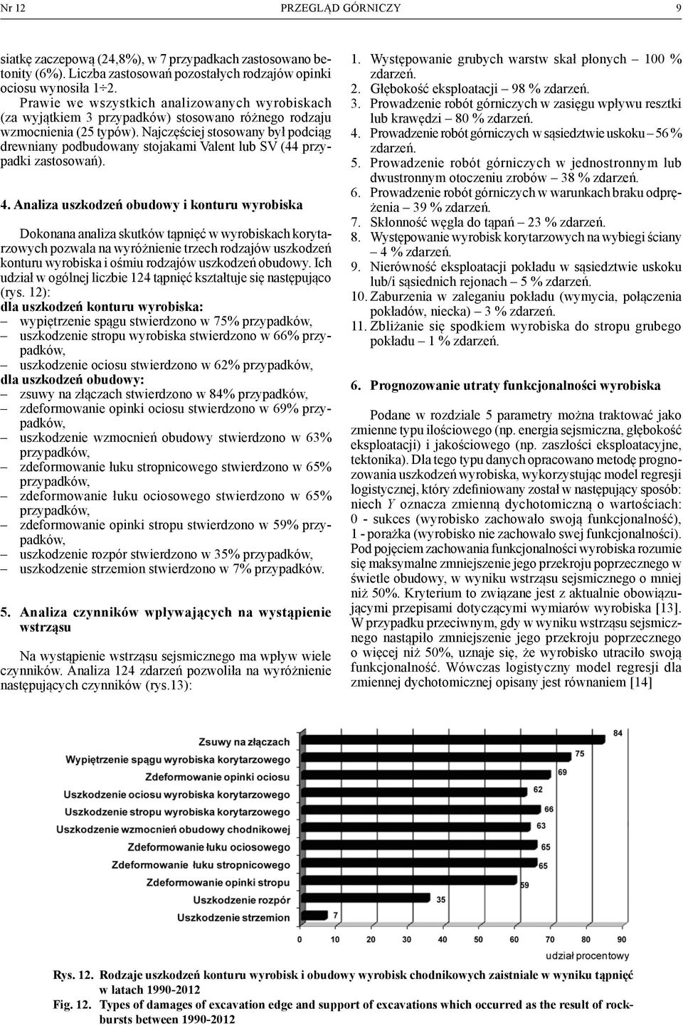 Najczęściej stosowany był podciąg drewniany podbudowany stojakami Valent lub SV (44 przypadki zastosowań). 4.