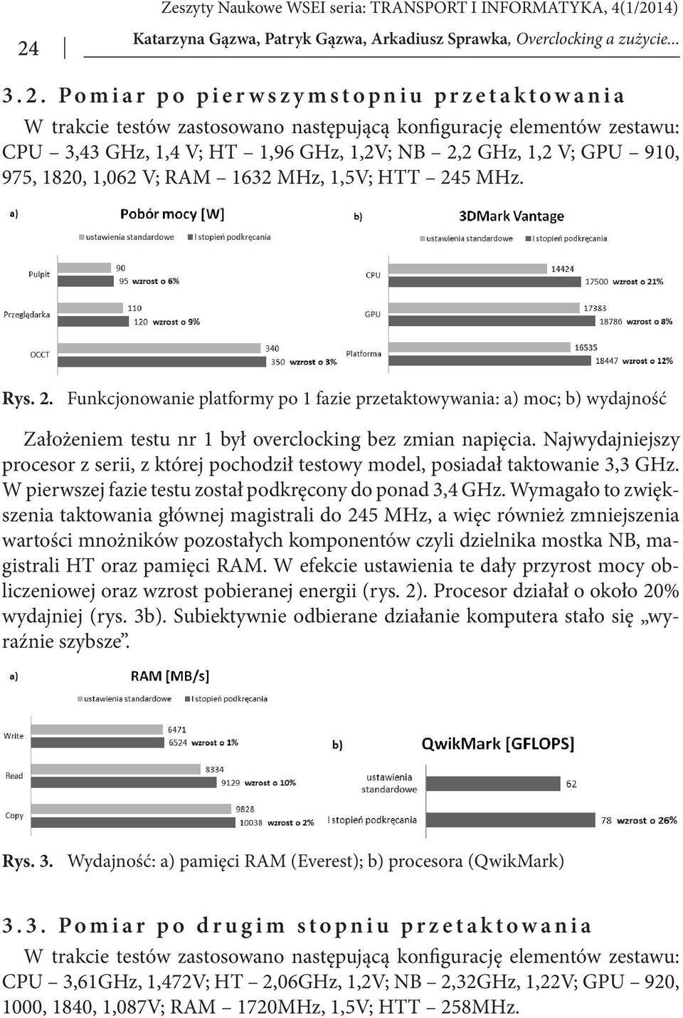 Najwydajniejszy procesor z serii, z której pochodził testowy model, posiadał taktowanie 3,3 GHz. W pierwszej fazie testu został podkręcony do ponad 3,4 GHz.