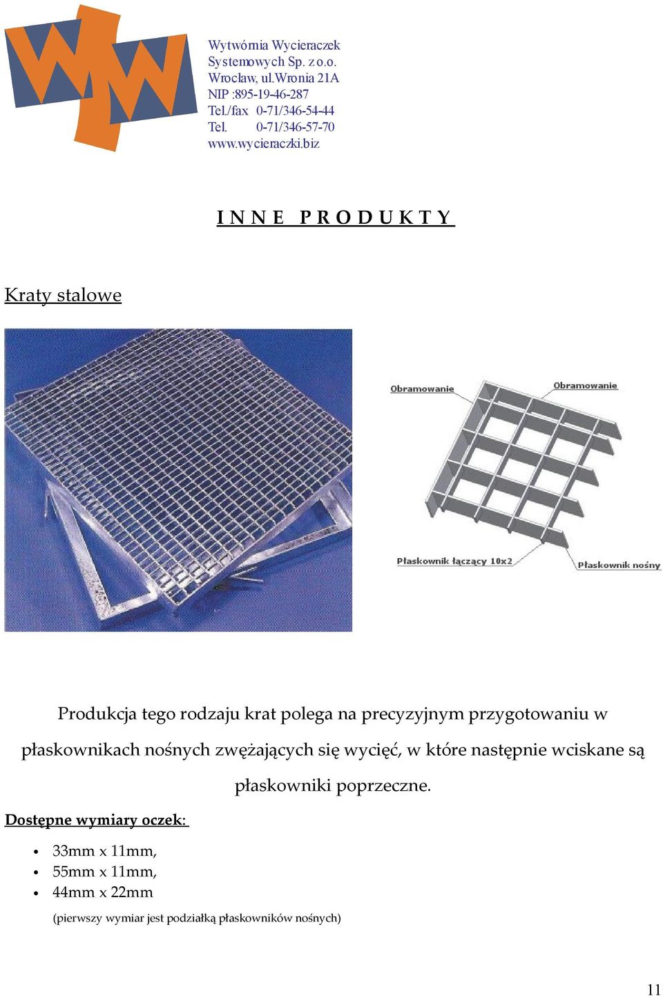 które następnie wciskane są płaskowniki poprzeczne.