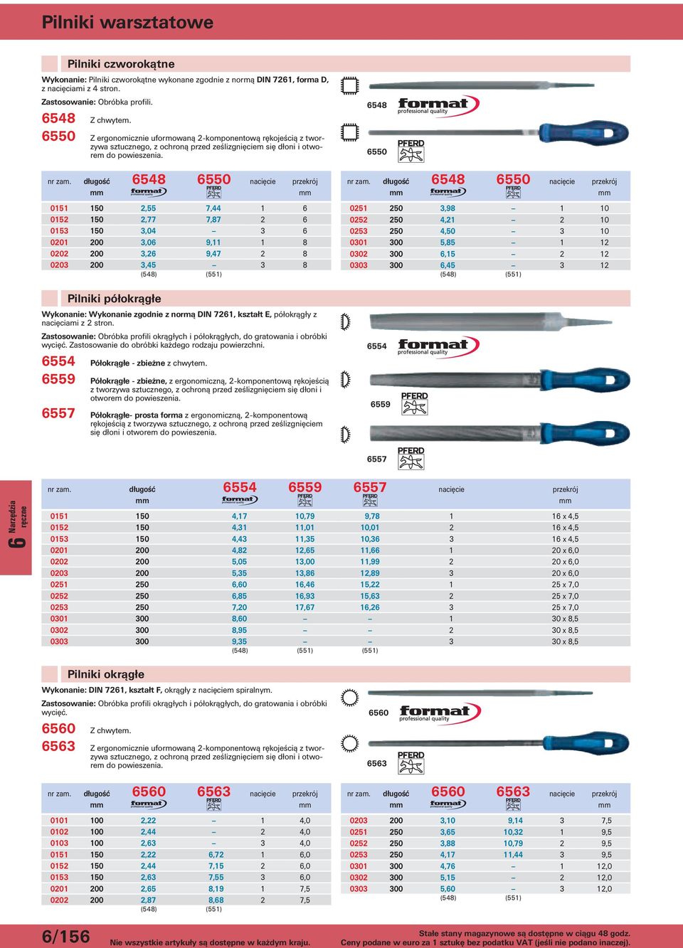 Pilniki półokrągłe 6548 6550 nacięcie 0151 150 2,55 7,44 1 6 0152 150 2,77 7,87 2 6 0153 150 3,04 3 6 0201 200 3,06 9,11 1 8 0202 200 3,26 9,47 2 8 0203 200 3,45 3 8 (548) (551) Wykonanie: Wykonanie