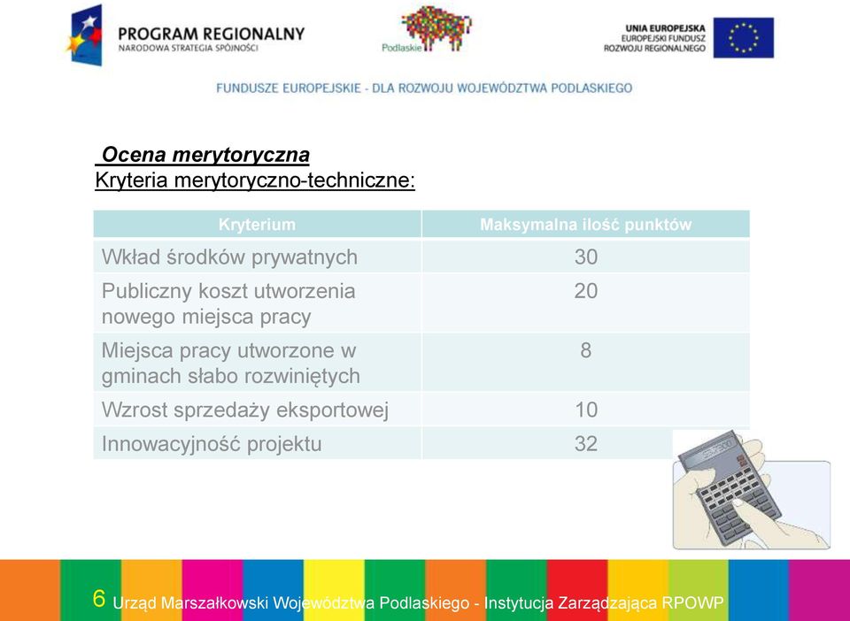 utworzone w gminach słabo rozwiniętych Wzrost sprzedaży eksportowej 10 Innowacyjność