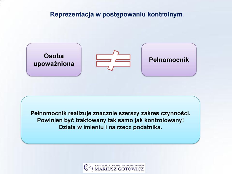 znacznie szerszy zakres czynności.