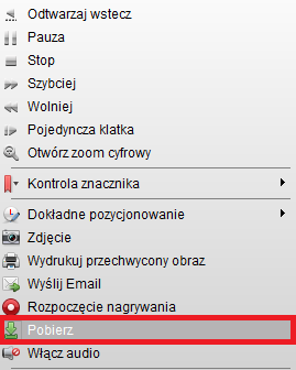 Aby przystąpić do rysowania obszaru należy nacisnąć przycisk Rysowanie a następnie, na obrazie odtwarzanym, klikać kolejno w czterech rogach czworokąta.