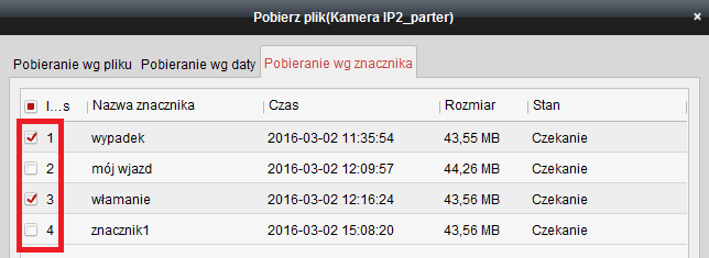 W otwartym okienku konieczne jest wpisanie własnej nazwy znacznika. Wyświetlony czas jest tylko informacją i za jego pomocą nie można dokonać pozycjonowania znacznika.