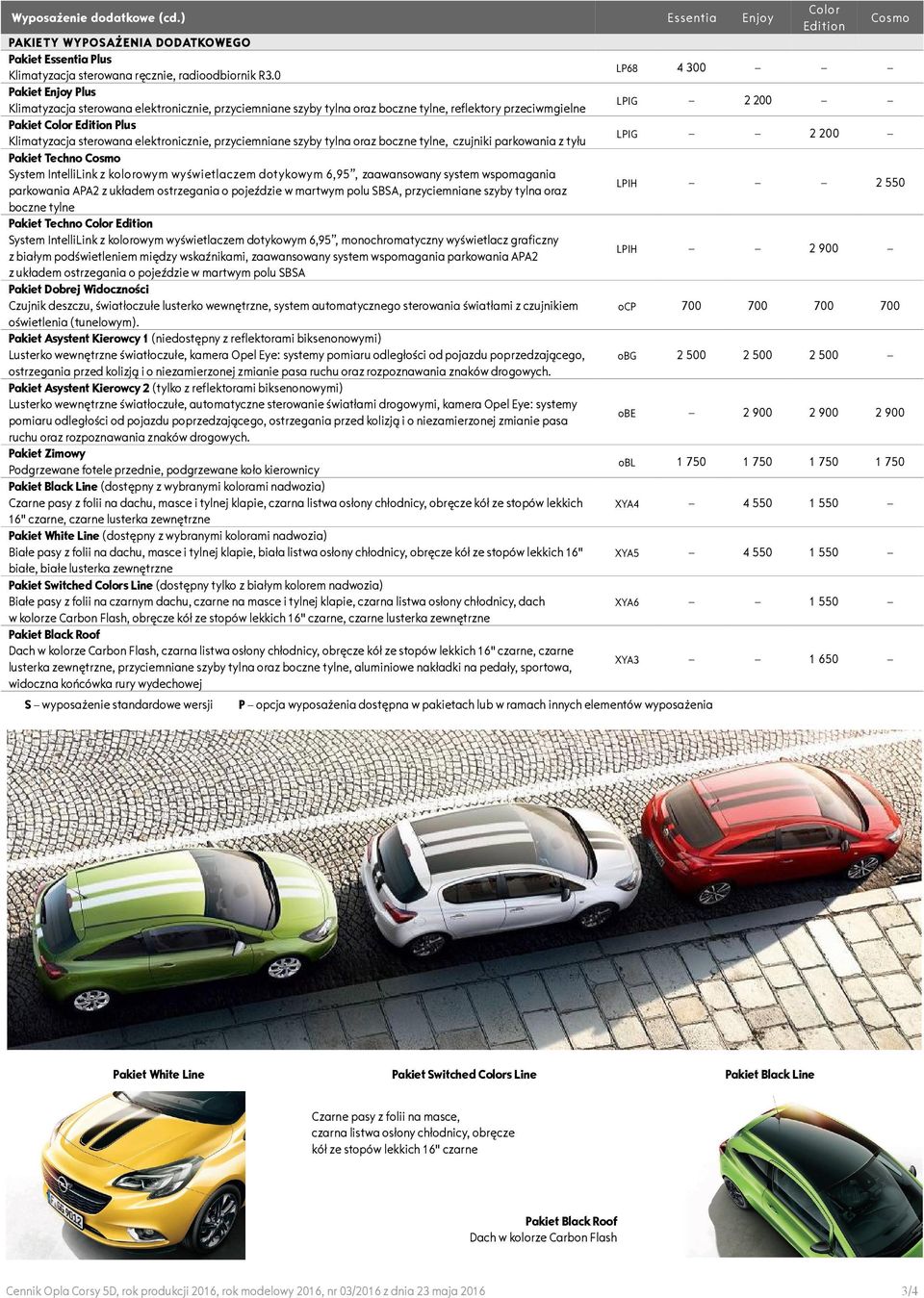 przyciemniane szyby tylna oraz boczne tylne, czujniki parkowania z tyłu Pakiet Techno Cosmo System IntelliLink z kolorowym wyświetlaczem dotykowym 6,95, zaawansowany system wspomagania parkowania
