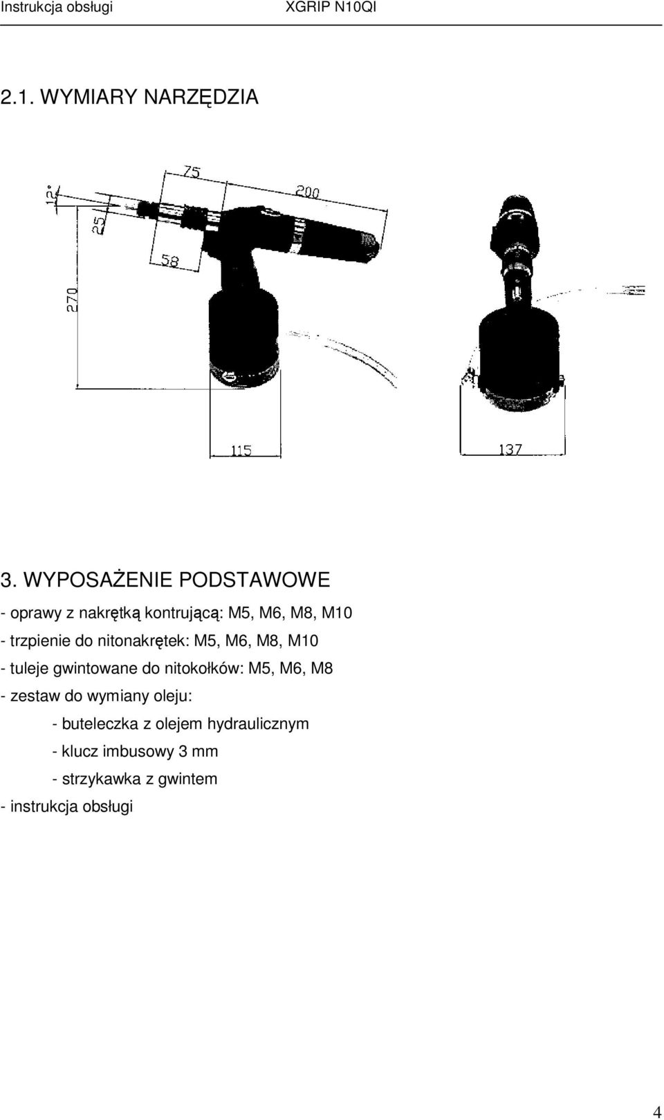 trzpienie do nitonakrętek: M5, M6, M8, M10 - tuleje gwintowane do nitokołków: