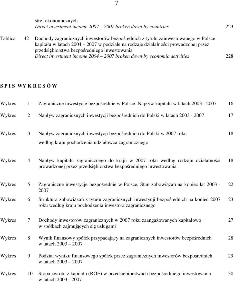 S Ó W Wykres 1 Zagraniczne inwestycje bezpośrednie w Polsce.