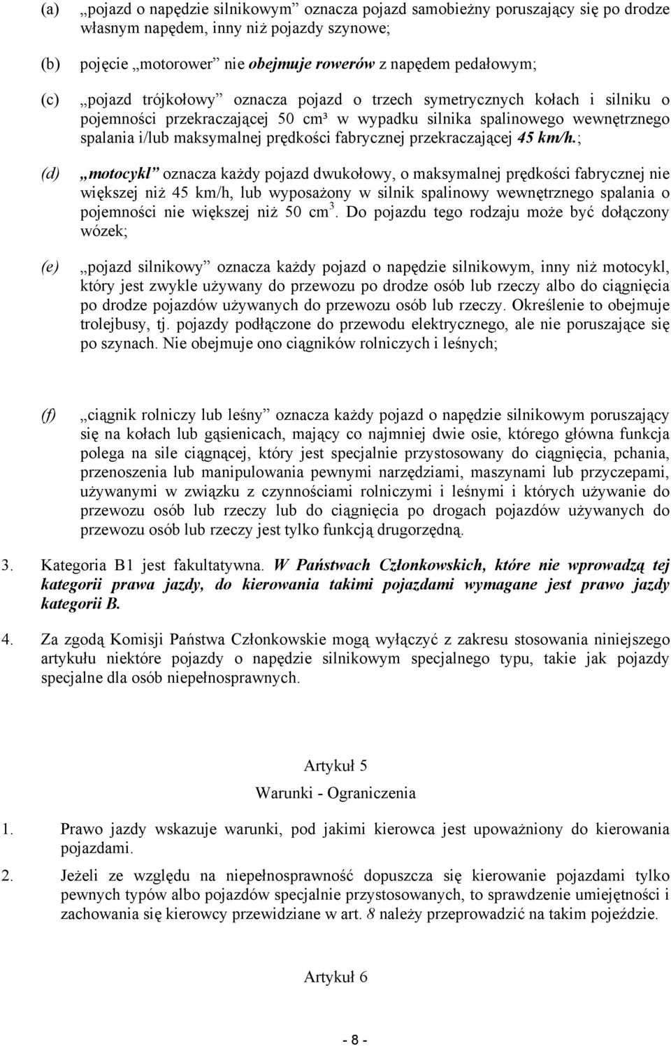 fabrycznej przekraczającej 45 km/h.