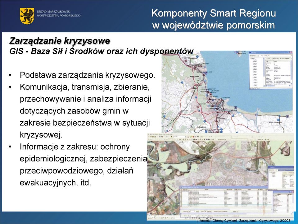 Komunikacja, transmisja, zbieranie, przechowywanie i analiza informacji dotyczących zasobów gmin w zakresie