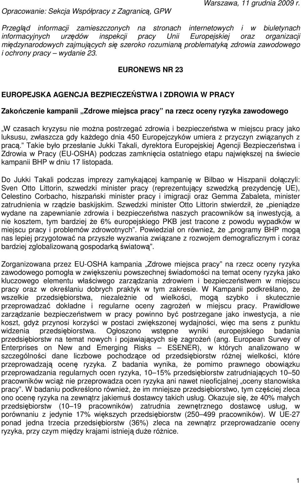 rozumianą problematyką zdrowia zawodowego i ochrony pracy wydanie 23.