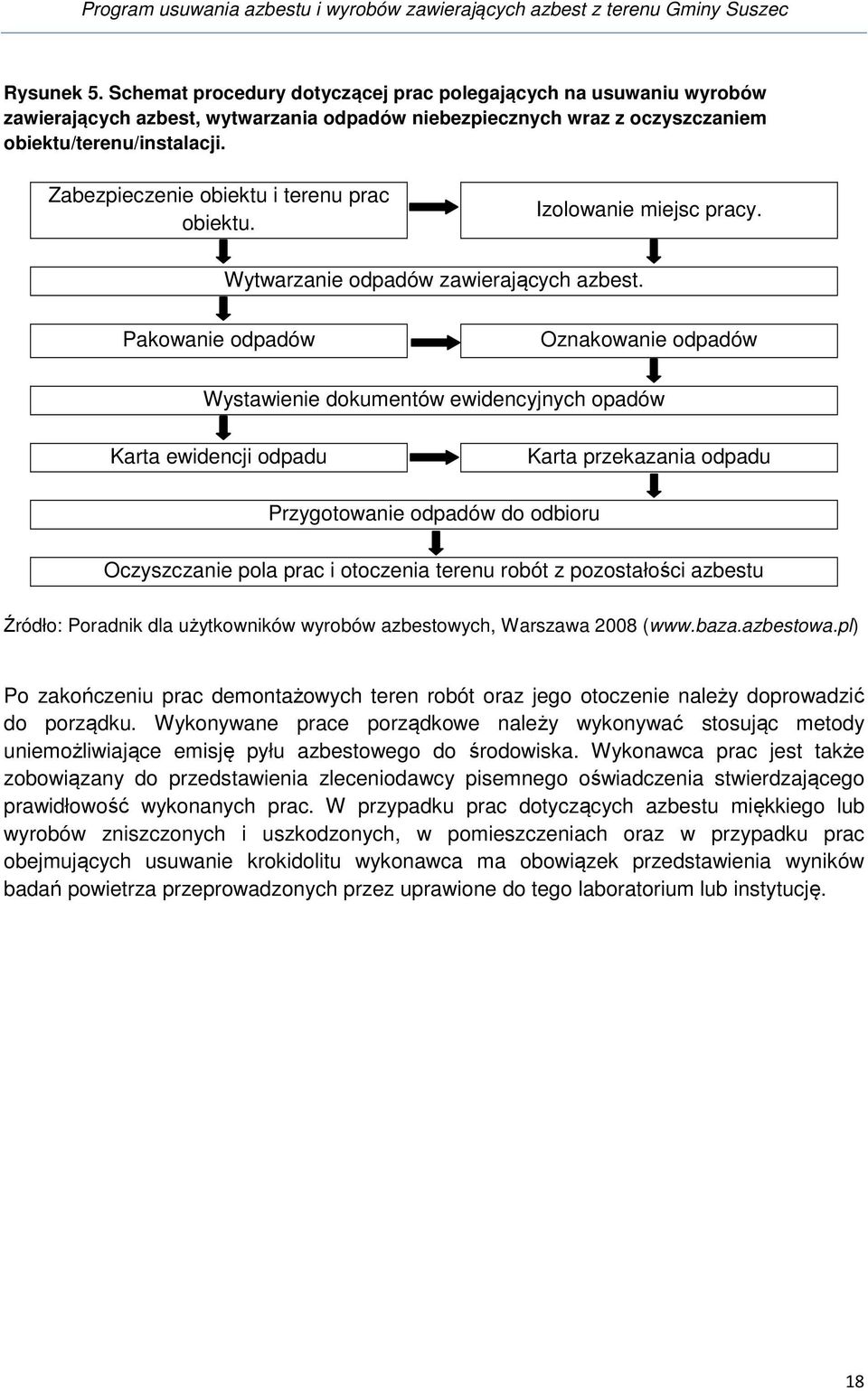 Pakowanie odpadów Oznakowanie odpadów Wystawienie dokumentów ewidencyjnych opadów Karta ewidencji odpadu Karta przekazania odpadu Przygotowanie odpadów do odbioru Oczyszczanie pola prac i otoczenia