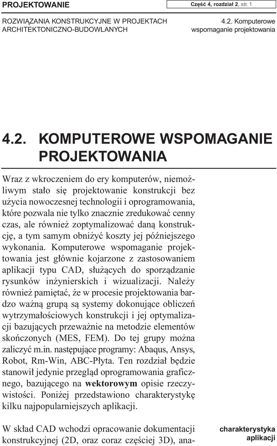 Komputerowe wspomaganie projektowania 4.2.