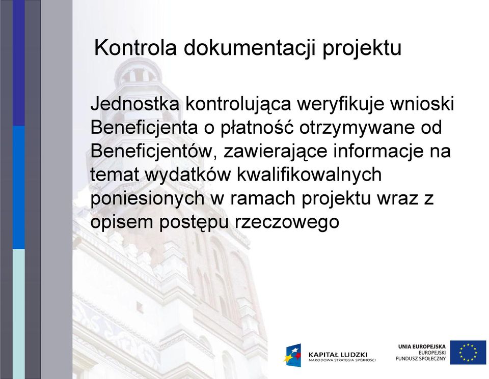 Beneficjentów, zawierające informacje na temat wydatków