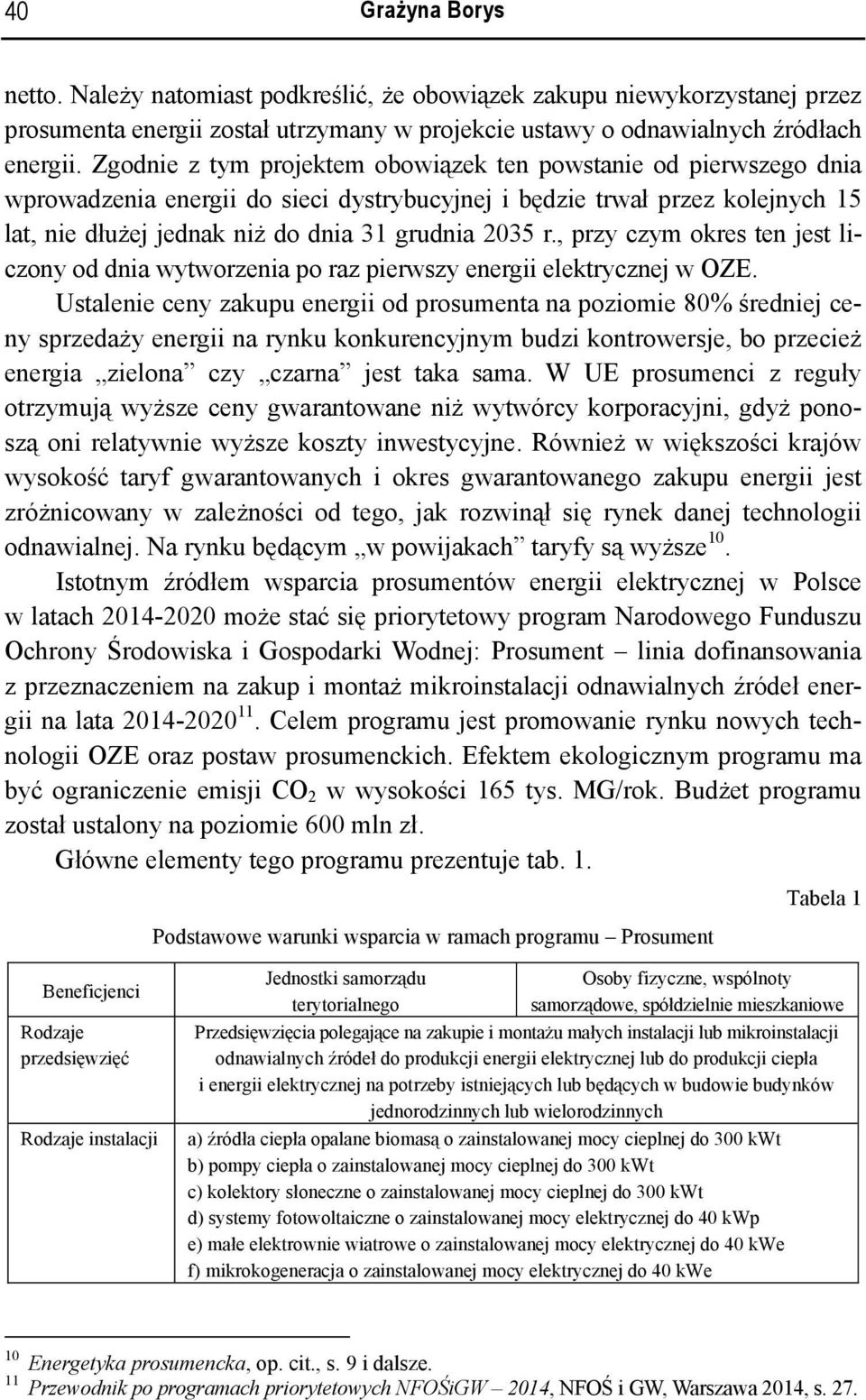 , przy czym okres ten jest liczony od dnia wytworzenia po raz pierwszy energii elektrycznej w OZE.