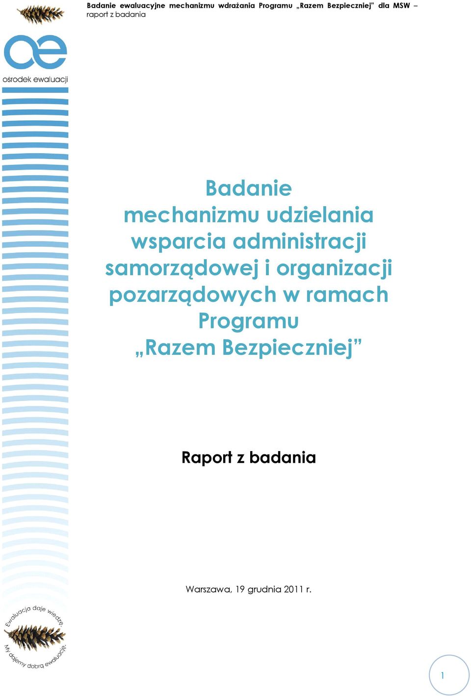 pozarządowych w ramach Programu Razem