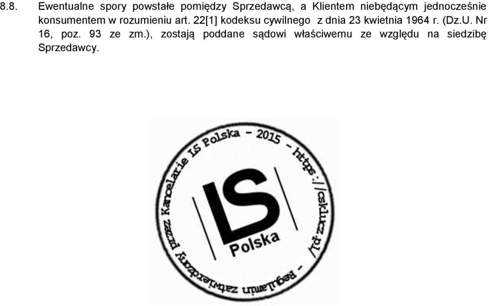 22[1] kodeksu cywilnego z dnia 23 kwietnia 1964 r. (Dz.U.