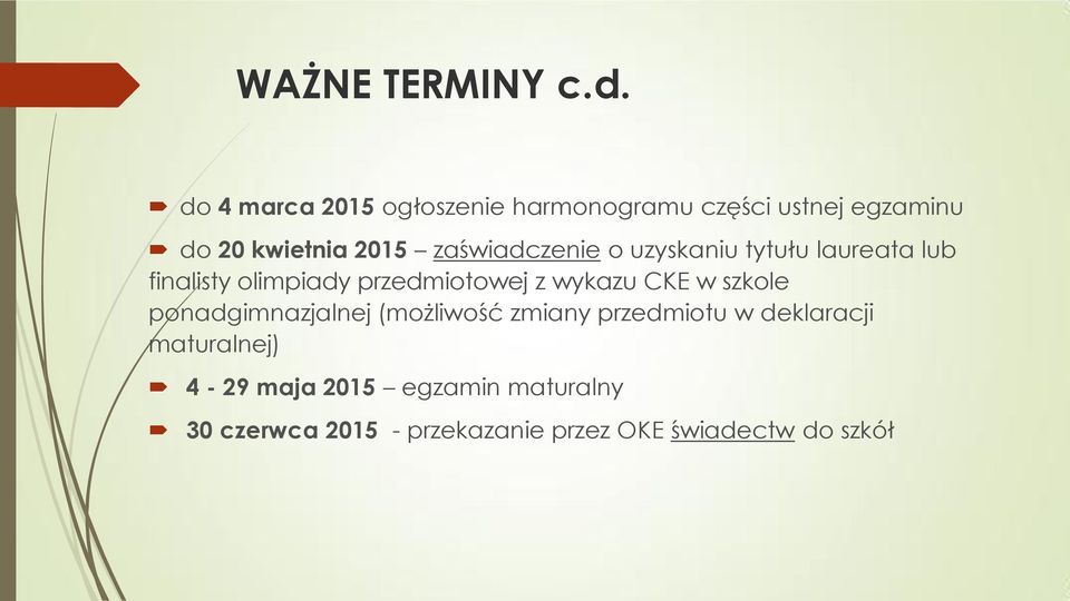 zaświadczenie o uzyskaniu tytułu laureata lub finalisty olimpiady przedmiotowej z wykazu