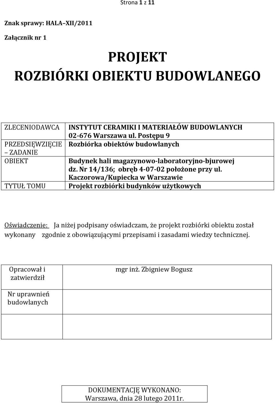 Nr 14/136; obręb 4-07-02 położone przy ul.