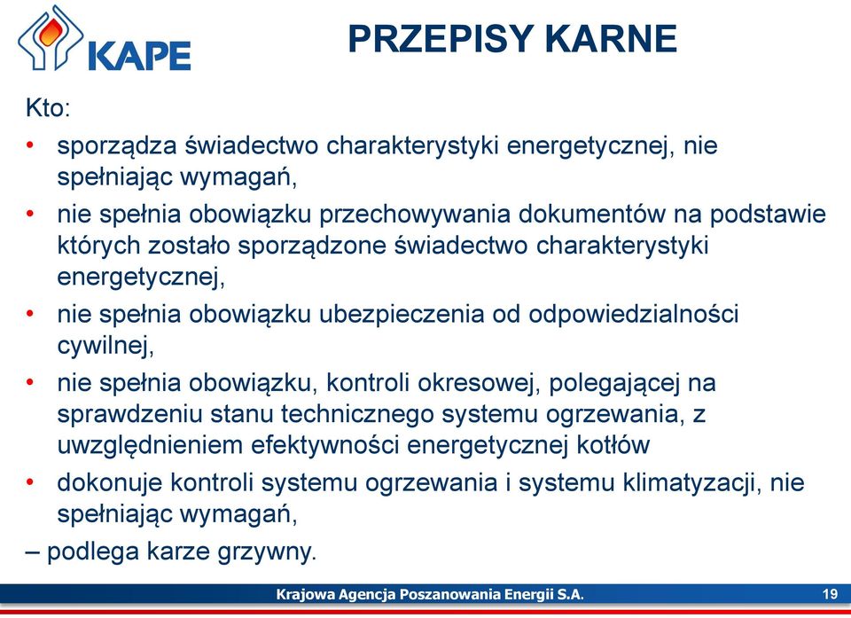 spełnia obowiązku, kontroli okresowej, polegającej na sprawdzeniu stanu technicznego systemu ogrzewania, z uwzględnieniem efektywności energetycznej