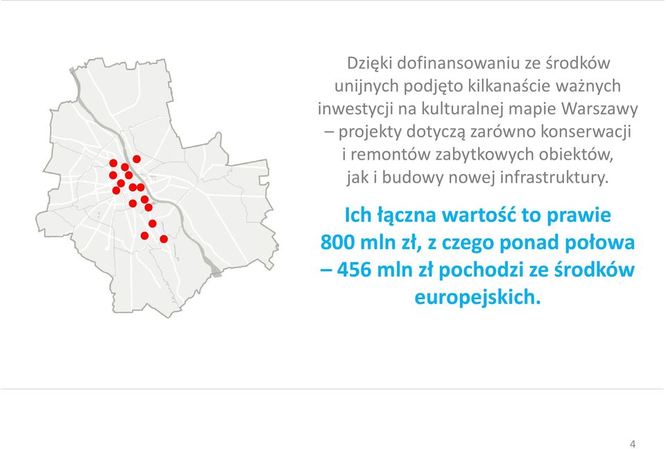 zabytkowych obiektów, jak i budowy nowej infrastruktury.