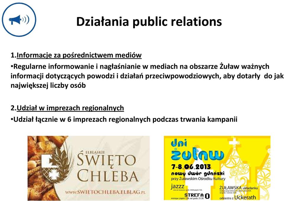 obszarze Żuław ważnych informacji dotyczących powodzi i działańprzeciwpowodziowych,