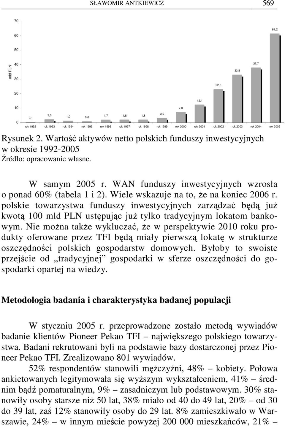 WAN funduszy inwestycyjnych wzrosła o ponad 60% (tabela 1 i 2). Wiele wskazuje na to, Ŝe na koniec 2006 r.