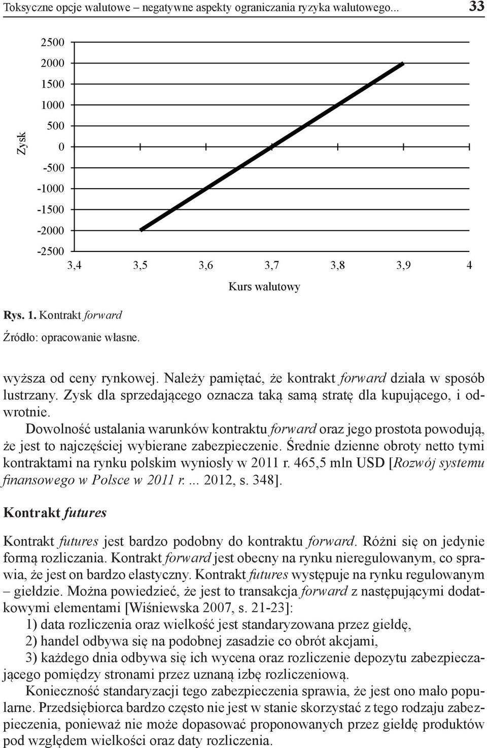 Dowolność ustalania warunków kontraktu forward oraz jego prostota powodują, że jest to najczęściej wybierane zabezpieczenie.